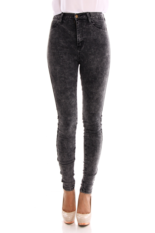 black denim jeans high waisted