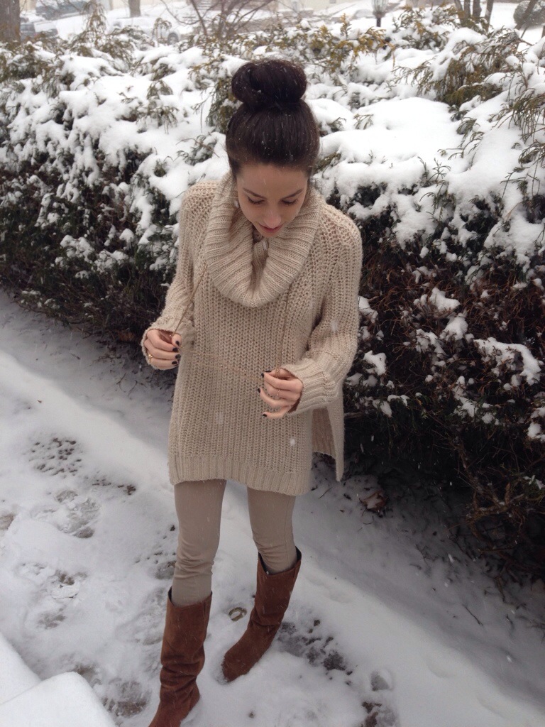 A Camel Coat and Cream Colored Sweater – KMK Style Blog